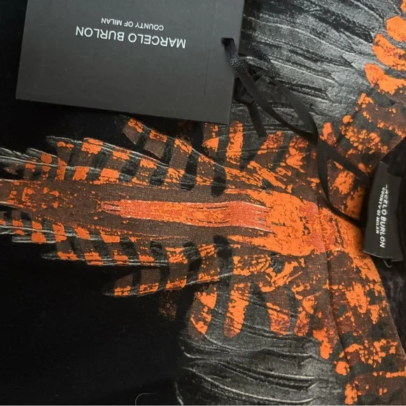 Marcelo Burlon County of Milan Black and Orange Sweater